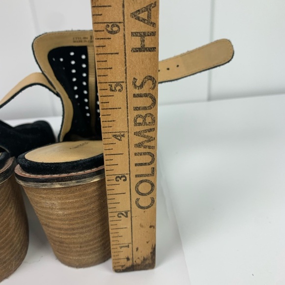 Chinese Laundry 10 Black Carnival Open Toe Ankle Booties Perforated Suede - Picture 7 of 7